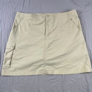 PATAGONIA Inter-Continental‎ Hideaway Skort Skirt Women 10 Khaki Outdoor Casual